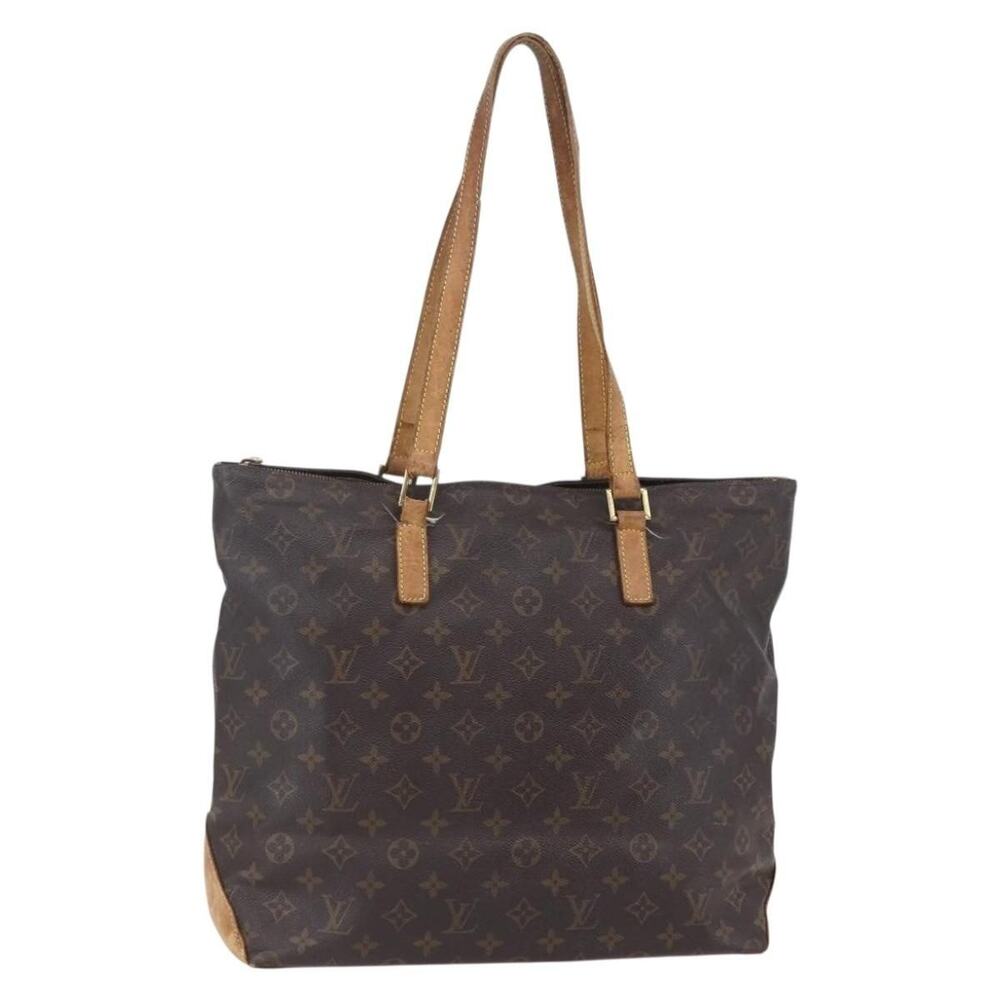 Louis Vuitton Monogram Cabas Mezzo Tote Bag Brown